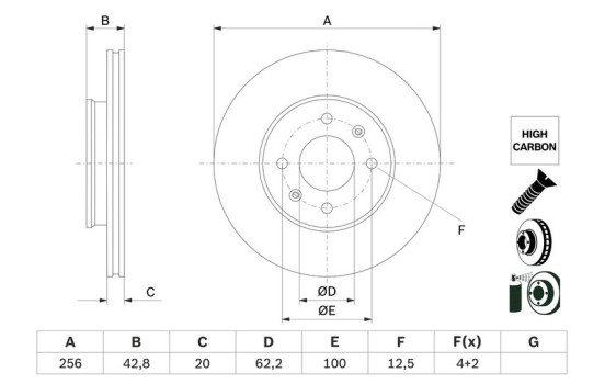 Brake disc BD2930 Bosch
