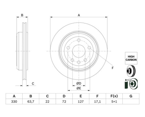 Brake disc BD2931 Bosch