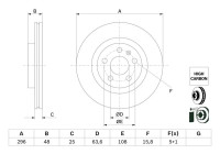 Brake disc BD2938 Bosch