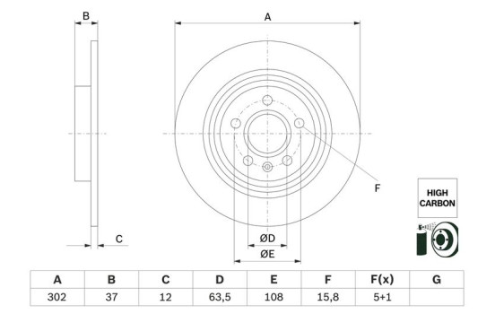 Brake disc BD2942 Bosch