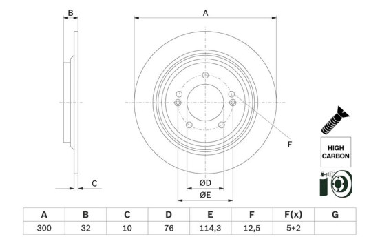 Brake disc BD2945 Bosch