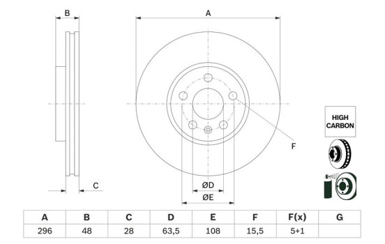 Brake disc BD2947 Bosch