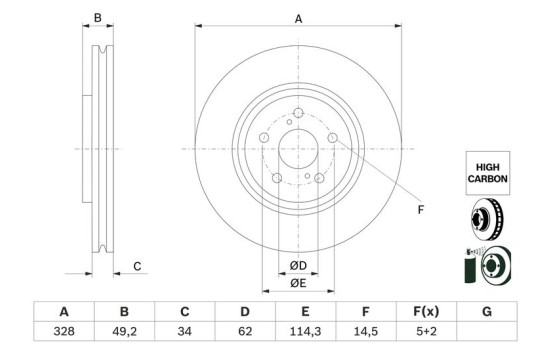Brake disc BD2948 Bosch