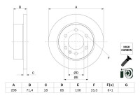 Brake disc BD2950 Bosch