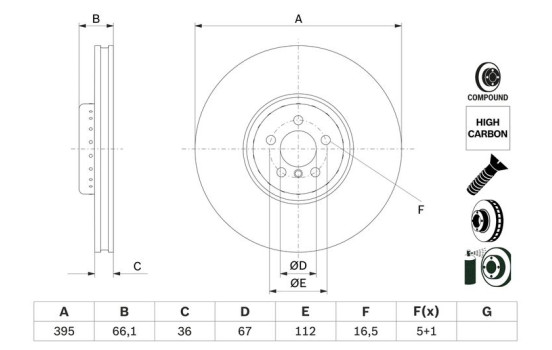 Brake disc BD2957 Bosch
