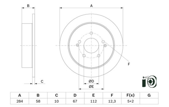 Brake disc BD2960 Bosch
