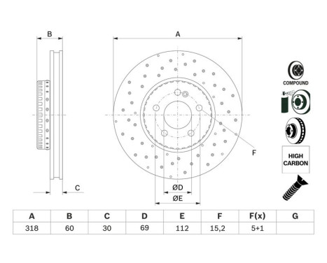 Brake disc BD2989 Bosch