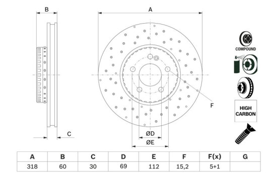 Brake disc BD2989 Bosch