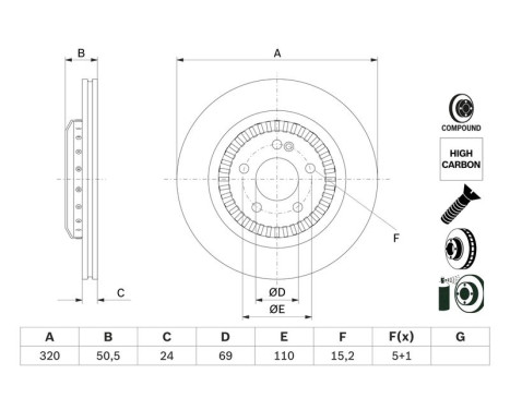 Brake disc BD2991 Bosch