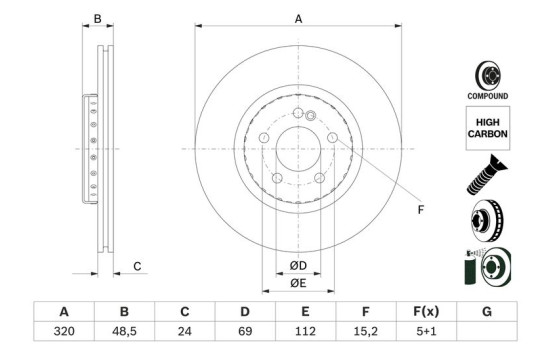 Brake disc BD2995 Bosch