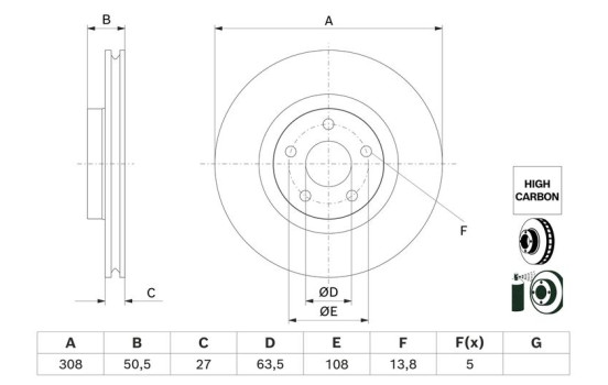 Brake disc BD3003 Bosch