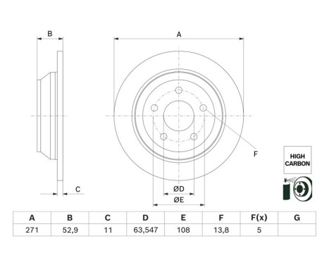 Brake disc BD3007 Bosch