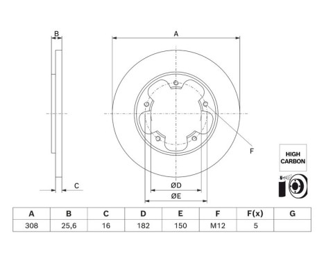 Brake disc BD3008 Bosch