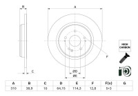 Brake disc BD3009 Bosch