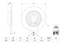 Brake disc BD3012 Bosch
