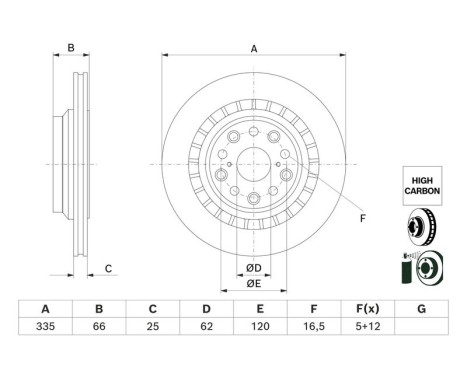 Brake disc BD3016 Bosch
