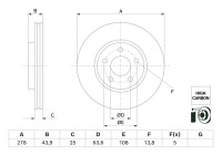 Brake disc BD3018 Bosch