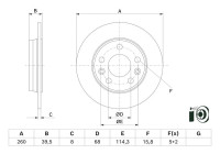 Brake disc BD3021 Bosch