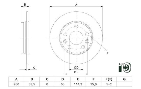 Brake disc BD3021 Bosch