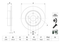 Brake disc BD3025 Bosch