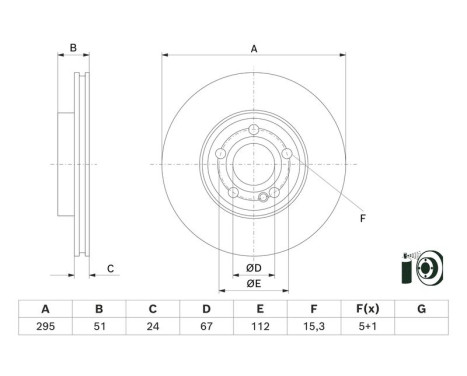 Brake disc BD3026 Bosch