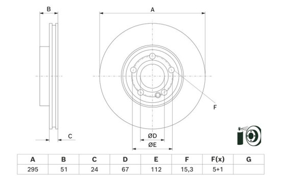 Brake disc BD3026 Bosch