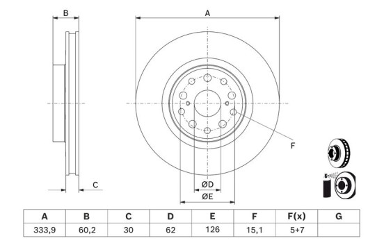 Brake disc BD3152 Bosch