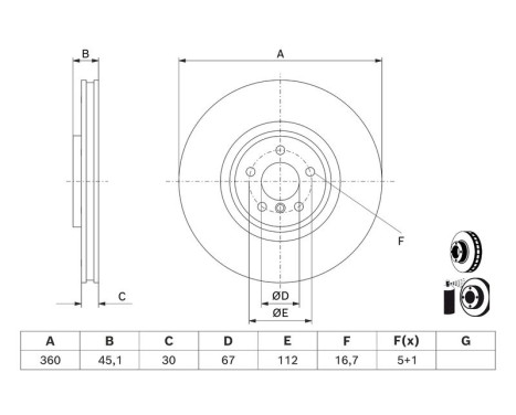 Brake disc BD3156 Bosch, Image 5