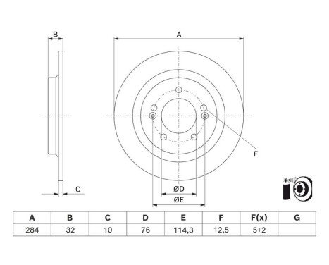 Brake disc BD3171 Bosch, Image 5
