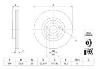 Brake disc BD3181 Bosch