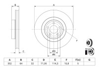 Brake disc BD3182 Bosch