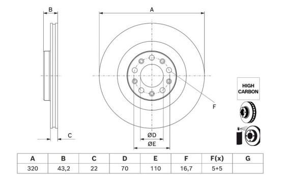 Brake disc BD3192 Bosch