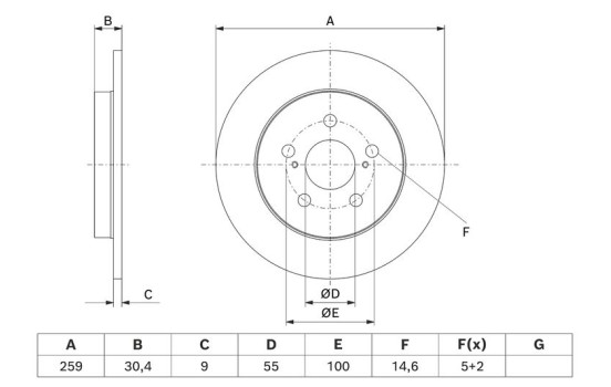 Brake disc BD3210 Bosch, Image 5