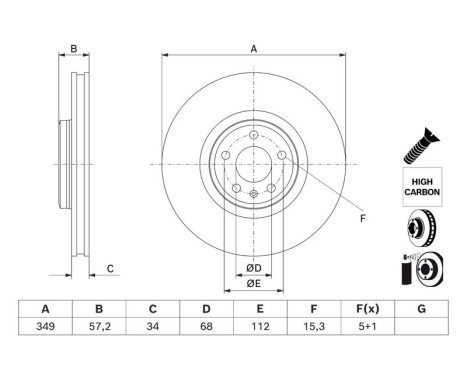 Brake disc BD3243 Bosch, Image 5