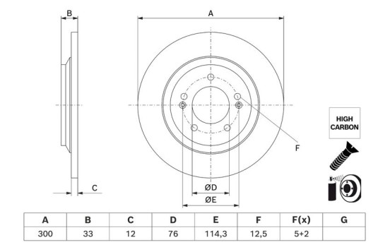 Brake disc BD3246 Bosch