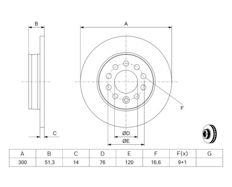 Brake disc BD3251 Bosch, Image 5