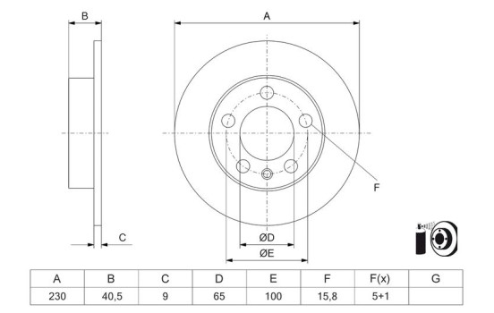 Brake disc BD3304 Bosch