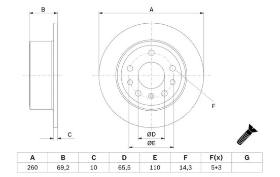 Brake Disc BD361 Bosch