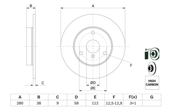 Brake Disc BD407 Bosch, Image 5