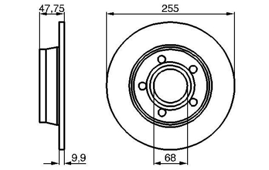 Brake Disc BD408 Bosch, Image 5