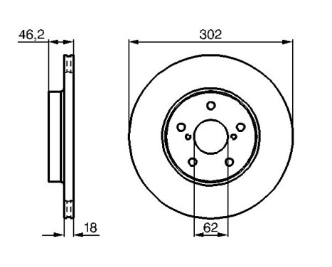 Brake Disc BD416 Bosch, Image 5