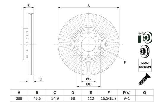 Brake Disc BD468 Bosch, Image 5