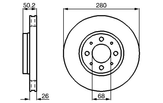 Brake Disc BD521 Bosch