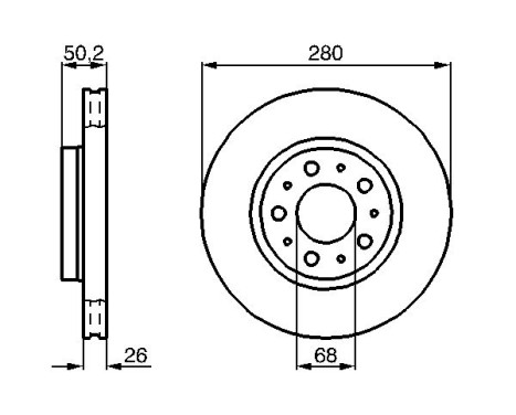 Brake Disc BD522 Bosch, Image 5