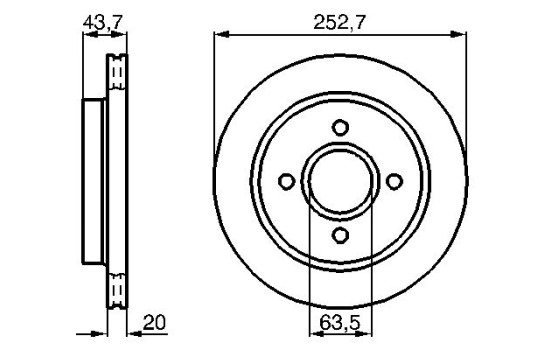 Brake Disc BD524 Bosch, Image 5