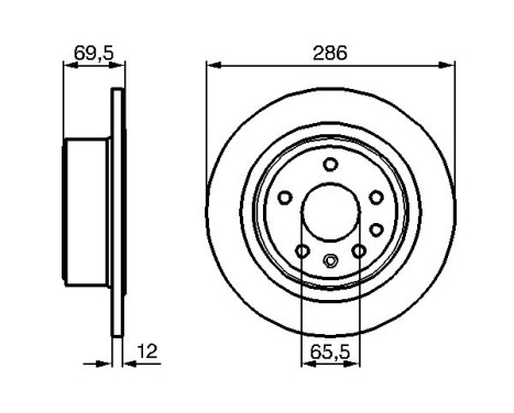 Brake Disc BD528 Bosch, Image 5