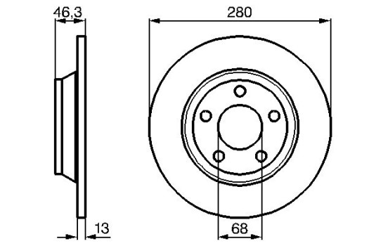 Brake Disc BD533 Bosch, Image 5