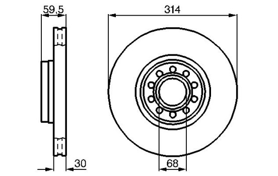 Brake Disc BD535 Bosch