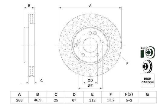 Brake Disc BD542 Bosch, Image 5