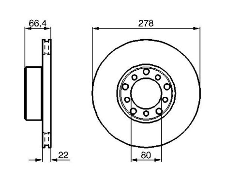 Brake Disc BD55 Bosch, Image 5